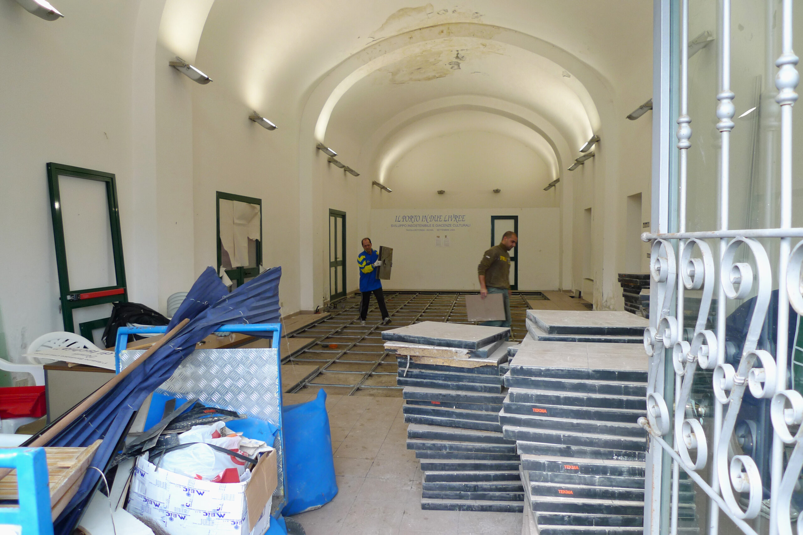 Inizio lavori al piano terra di Palazzo D'Ambra